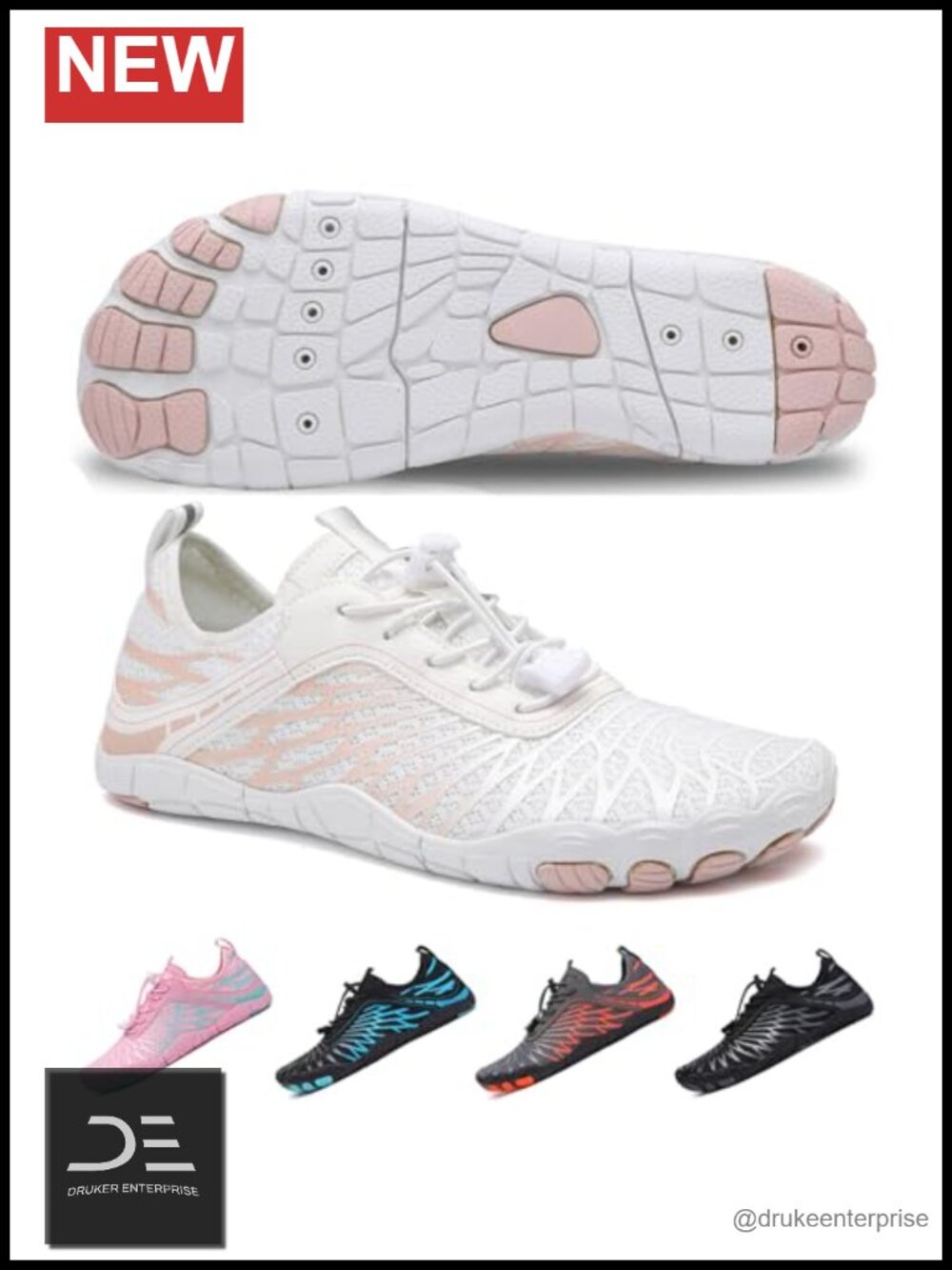 Barefoot Water Shoes with Wide Toe Box, Non-Slip Athletic Footwear